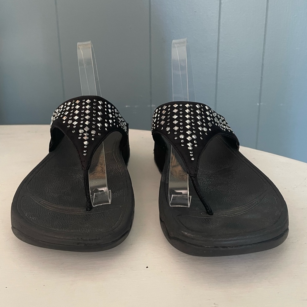 Fitflop Novy Womens Flip Flop Size US 9 Black Casual Stud Thong Sandlas 507-001 - Picture 4 of 8